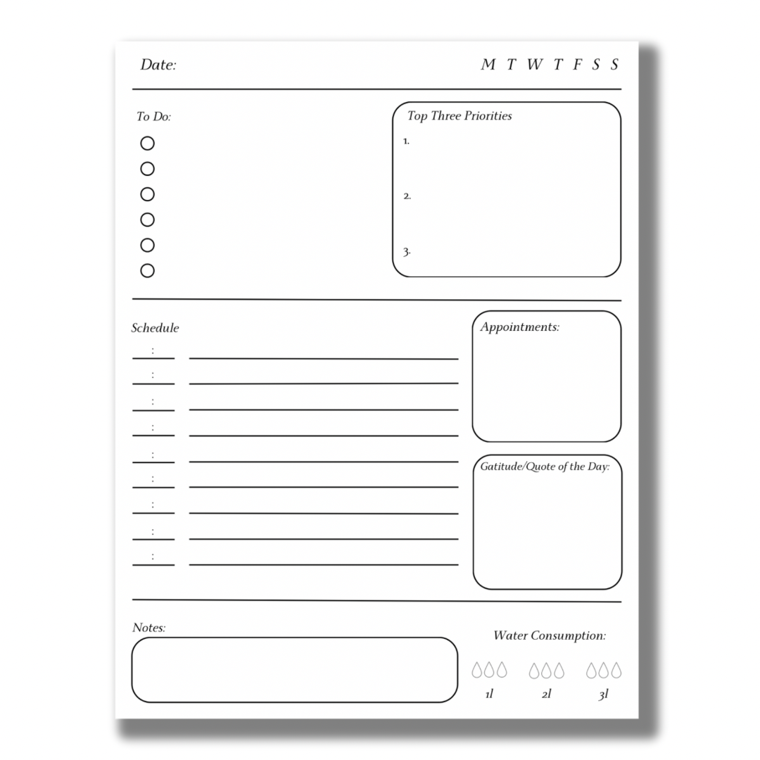 MM~Daily Planning Notepad