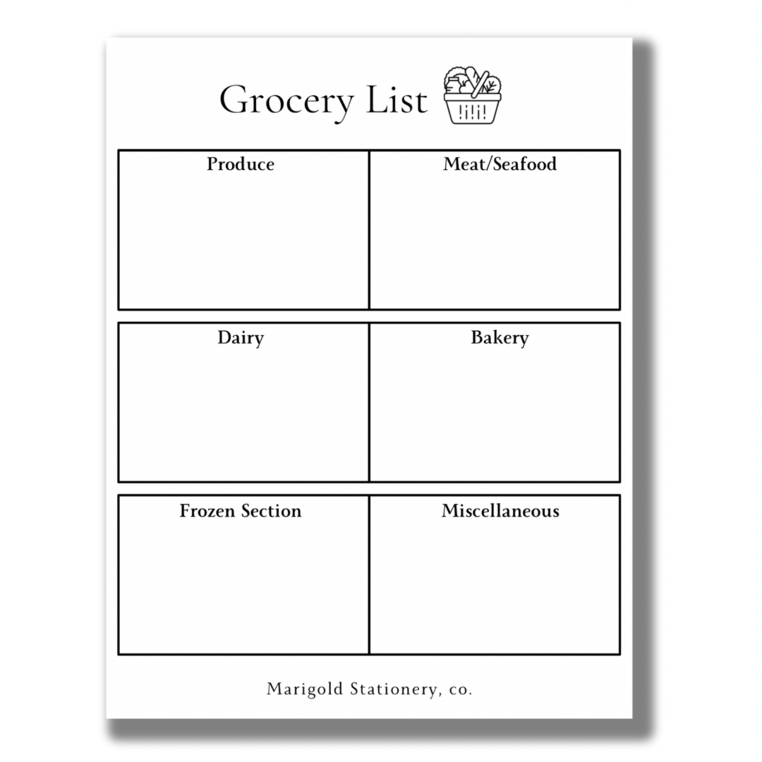 MM~Grocery Notepad